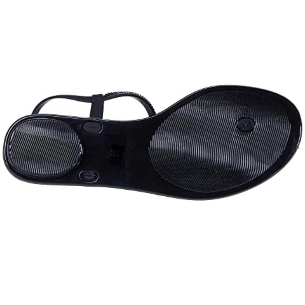 Jewel Badgley Mischka Thongs Sandals Black Jelly 7 - Picture 7 of 15